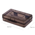thumbnail image 3 of Small Pencil Box, Plastic Case with Hinged Lid and Snap, Portable Storage for Back to Campus Supplies, Gray, 3 of 7