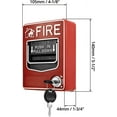 thumbnail image 2 of Station d'Alarme Incendie Filaire d'Urgence, Alarme Incendie à Double Action avec Bouton d'Appel Manuel 9-28VDC, 2 of 5