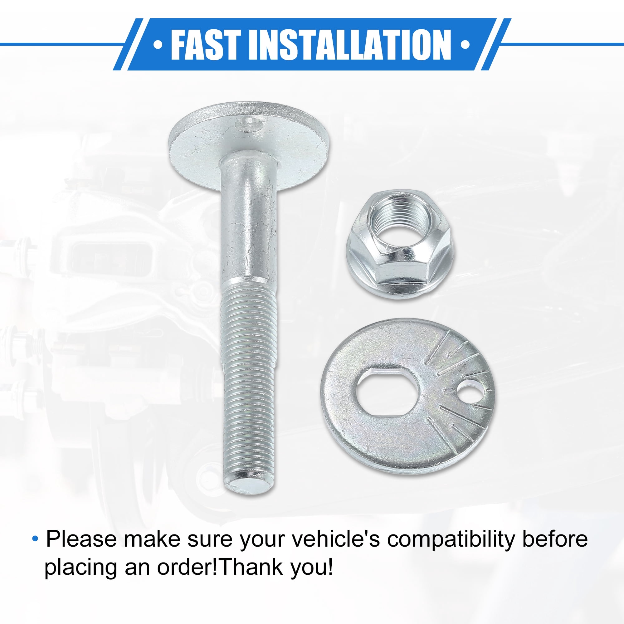 Unique Bargains 2 Pcs Eccentric Alignment Camber Bolt for Suzuki GRAND VIATARA 2006-2013