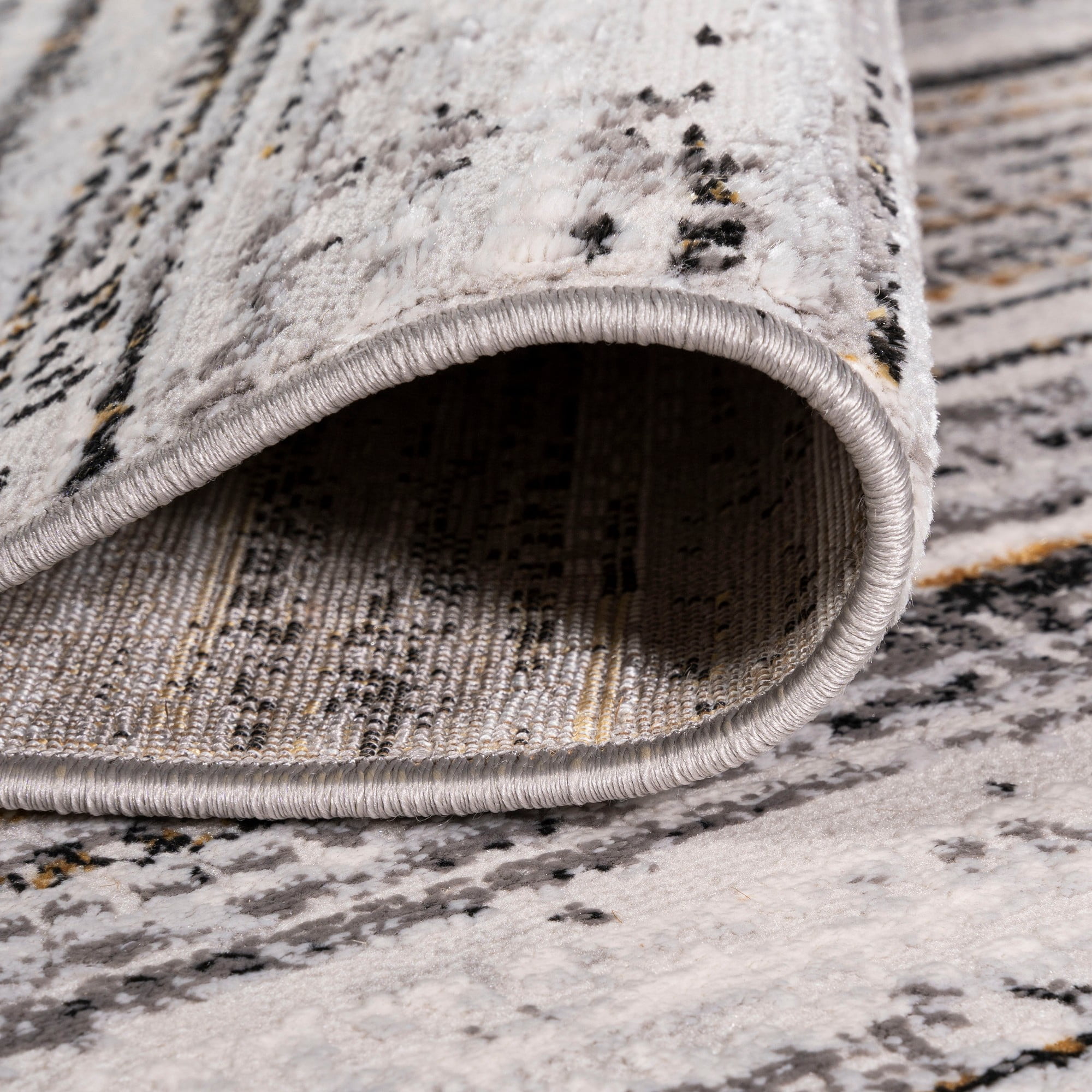 JONATHAN Y SILK ORCHID 4 x 6 Area Rug, Loom Strie - Gray/Black, SOR200A-4