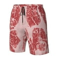 thumbnail image 4 of Fotbe Red Meat Trajes de Baño Estampados para Hombre, Shorts de Verano de Secado Rápido, Ropa de Playa, Bañadores-3X-Large, 4 of 6