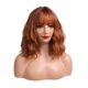 thumbnail image 4 of Cabello, vaina con flequillo rizado ondulado suave atractivo hasta los hombros mujeres Marrón, 4 of 9