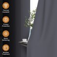 thumbnail image 2 of Tchckioa Solid Color Blackout Curtains,Thermal Insulated Grommet Window Drapes for Apartment,2 Panels,52x84 Inch,Gray, 2 of 6