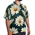 thumbnail image 2 of Daisy Men's Spread Collar Tops, Casual Button Down Shirts for Summer Beach, Printed Short Sleeve Shirts - Unisex, 2 of 6
