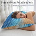thumbnail image 5 of Blue Ombre Coastal Pillow Covers 24"x36", Summer Nautical Beach Ocean Seaside Soft Brushed Microfiber Breathable Throw Pillow Covers, Pillowcase with Zipper for Couch Sofa Bedroom Living Room, 5 of 9
