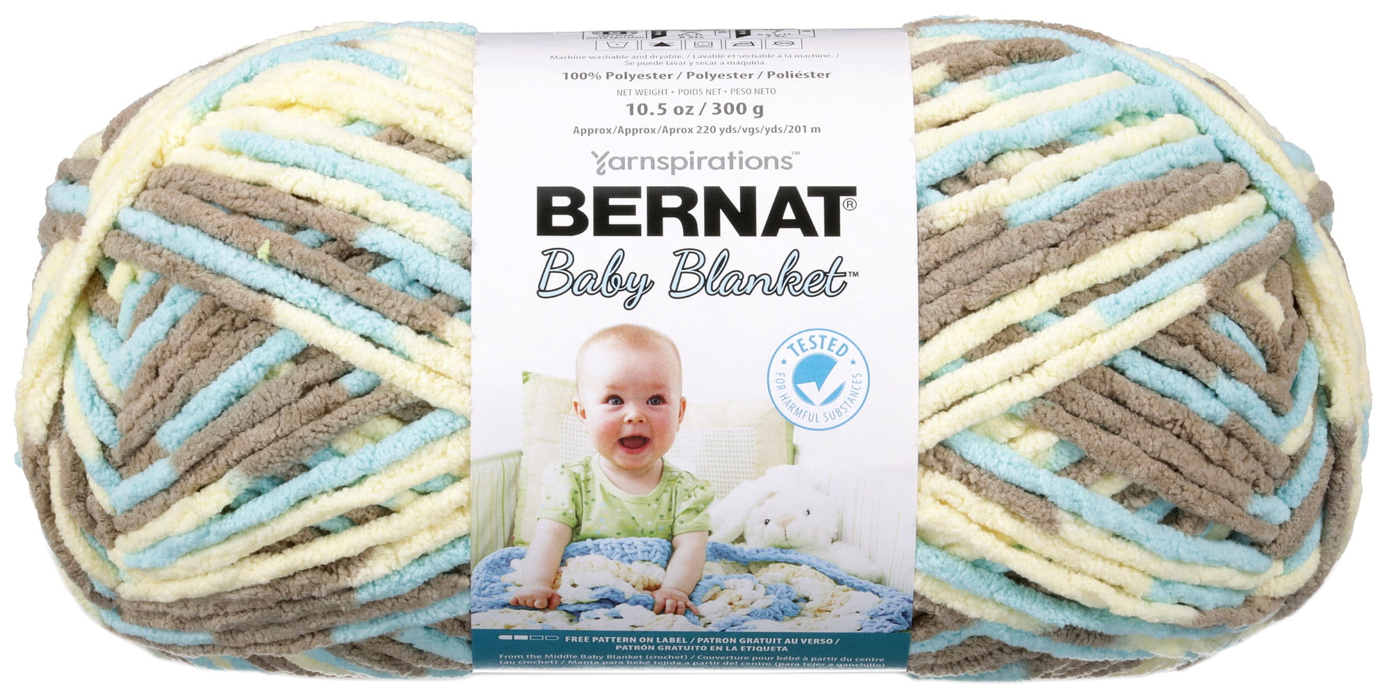 Bernat® Fil Baby Cover™, Polyester #6 Super Volumineux, 10,5oz/300g, 220 Yards