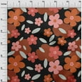 thumbnail image 3 of oneOone Silk Tabby Maroon Fabric Floral Sewing Material Print Fabric By The Yard 42 Inch Wide, 3 of 4