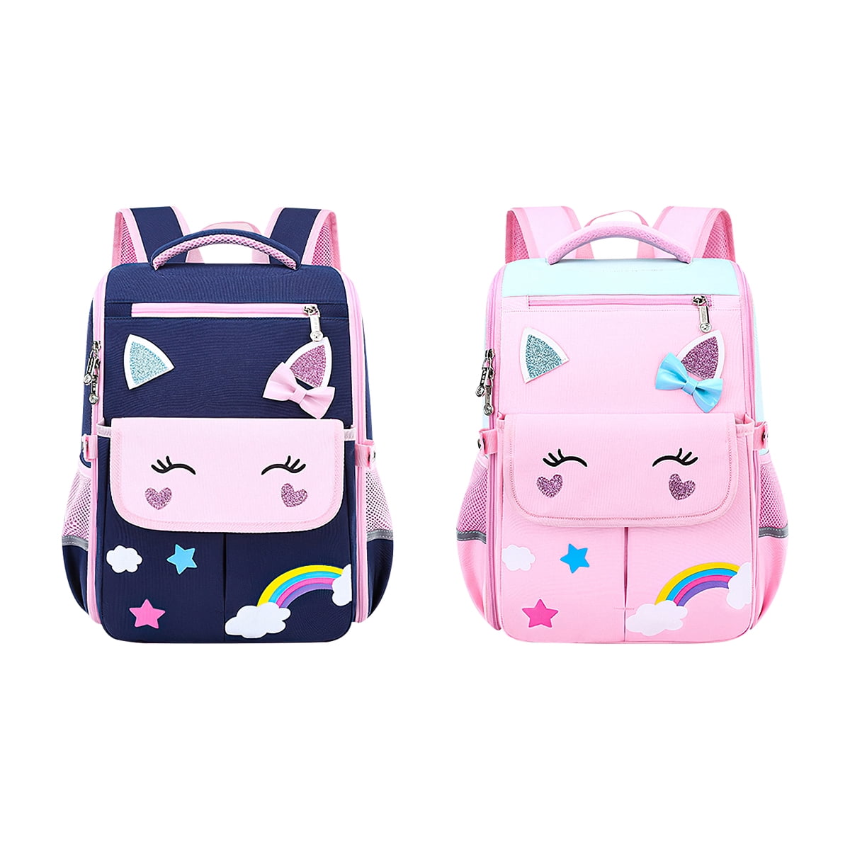 Kadyn 16.14" Girls Backpack, Elementary Bookbag with Lunch Bag and Pencil Bag, Unicorn Kids Backpack for Children, Blue Kadyn 16.14" Girls Backpack, Elementary Bookbag with Lunch Bag and Pencil Bag, Unicorn Kids Backpack for Children, Blue