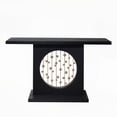 thumbnail image 2 of Modern Black Console Table with Gold Accent, 56in Spacious, Durable Entryway Table, 2 of 11