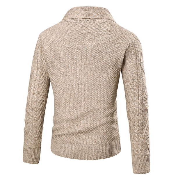Cárdigan De Punto Grueso Para Hombre, Con Bolsillos Y Forro Polar, Ideal Para Otoño/invierno