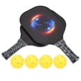 thumbnail image 4 of Set, 1 Pair Portable  Paddle Set 4 Pcs Carbon Filber Racket Ball Kit With Storage Bag, 4 of 8