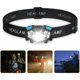 thumbnail image 1 of Linterna frontal LED, luz de trabajo LED de 5000 lúmenes, linterna frontal con sensor de movimiento, luz de trabajo impermeable recargable por USB, 5 modos de luz, diadema ajustable y portalámparas giratorio Kuyhfg Bienvenido a Kuyhfg, 1 of 5