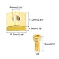 thumbnail image 2 of Guitar Locking Nut Clamp and Screws Metal Guitar String Block Nut Fittings Gold for Tremolo Bridge 6 Pack, 2 of 5