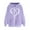 Purple, variant on LOVZFMLL Sweatshirt for Women Classic Heart Print Long Sleeve Hooded Pullover Fall Clothes 2025 Women Fashion Comfort Streetwear Tops