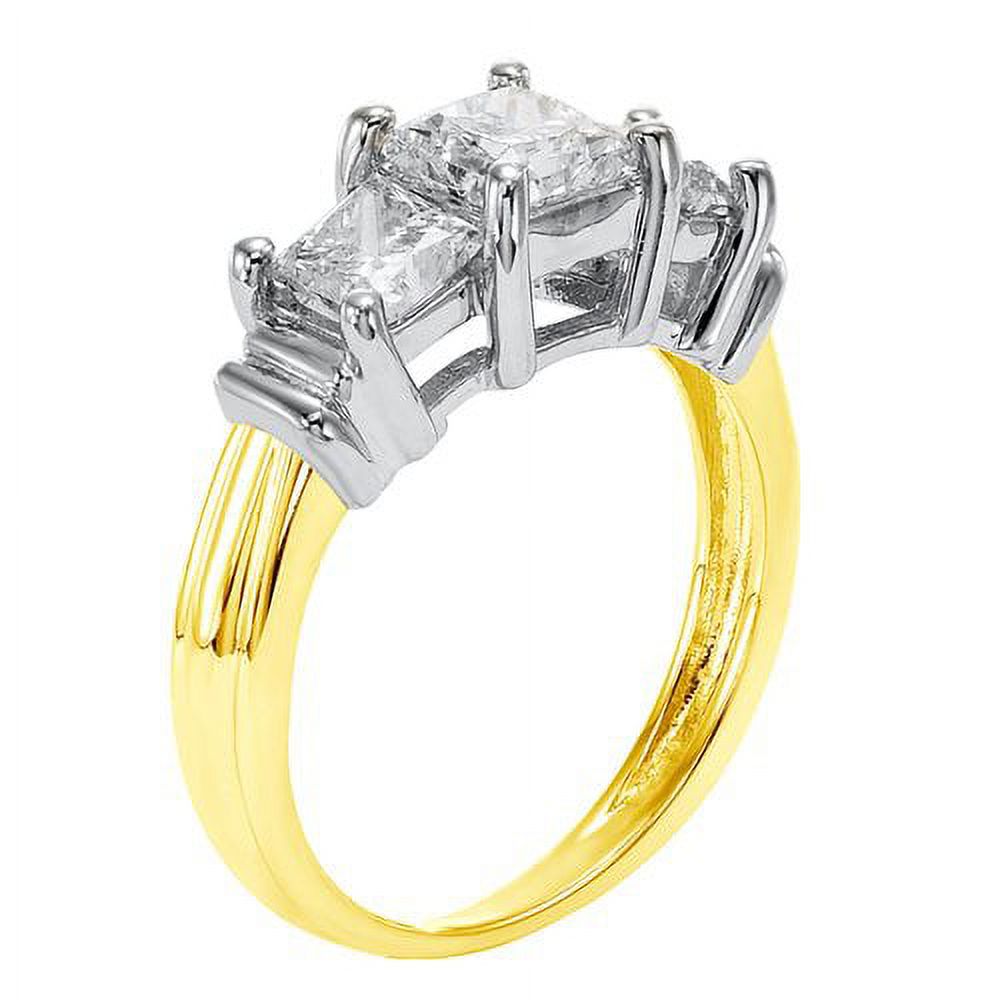 2 Carat T.w. Princess White Diamond 14kt