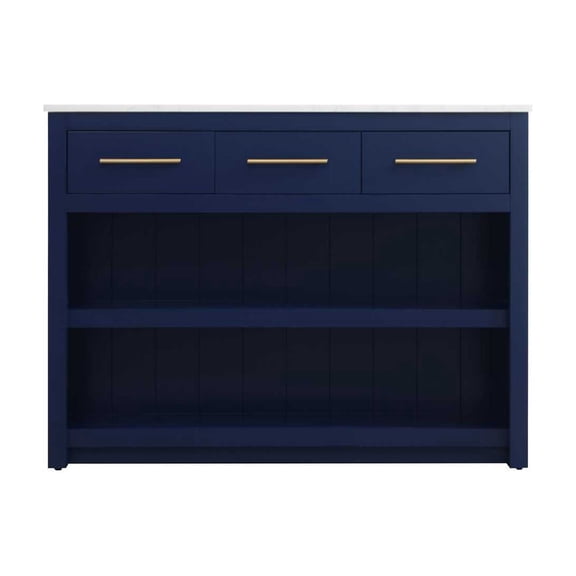 Elegant Kitchen and Bath 48 inch Kitchen Island in Blue