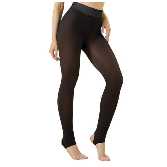 UJNDER Women's Autumn and Winter Skin Full Size Leggings with and Thick Foot Pantyhose for Warmth Coffee XXXL