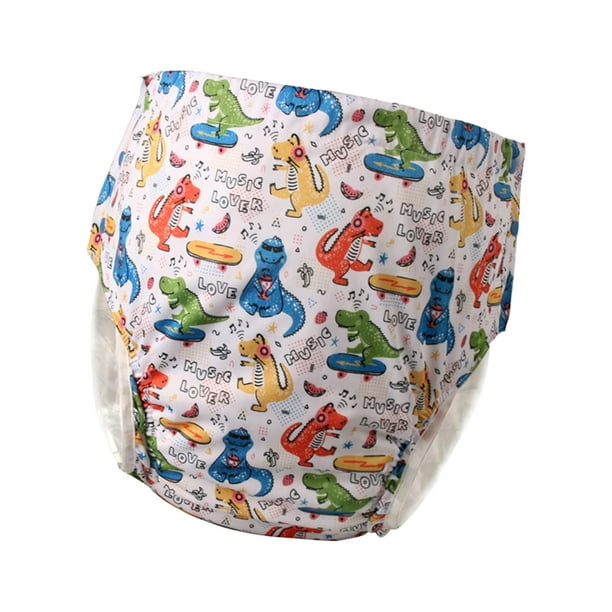 Pañales de tela reutilizables para adultos Sunnimix envolturas a prueba de fugas cómodos de usar duraderos para pantalones de incontinencia para ancianos Dinosaurio XXL