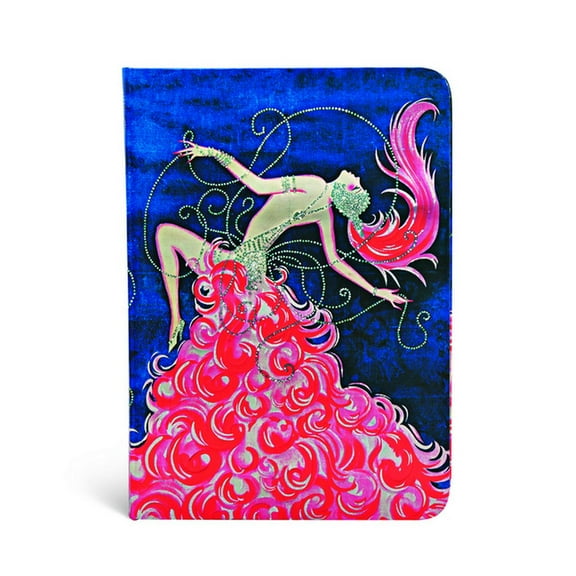 Paperblanks | Cabaret Cabaret | Vintage Vogue | Hardcover | Midi | Lined | Elastic Band Closure | 176 Pg | 85 GSM (Diary)