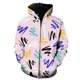thumbnail image 1 of Sudadera con capucha y cremallera para hombre, con estampado geométrico abstracto en 3D, de gran tamaño, informal, de manga larga, estilo Harajuku, para primavera, 1 of 6