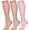 pink, variant on Compression Socks for Women and Men Circulation (3 Pairs) - Best for Nursing,Running,Travel Knee High Socks