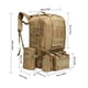 thumbnail image 2 of Hombres Mujeres Mochila deportiva 4 en 1 Gran capacidad Multifuncional Impermeable Camping Senderism Abanopi Mochila deportiva, 2 of 3