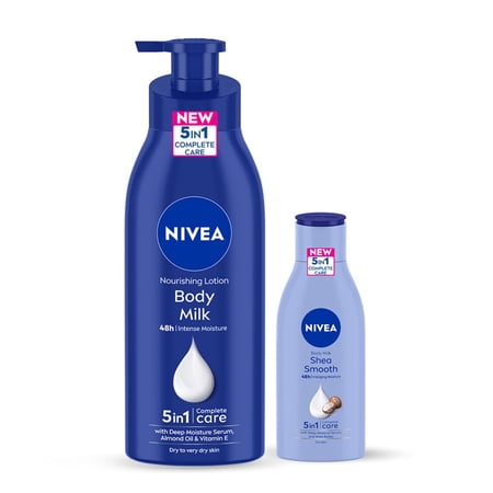 Nivea Body Milk 400ml + Shea Smooth Milk 120ml Body Lotion