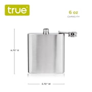 True Stainless Steel Liquor Flask for Travel, Camping, Hiking, Outdoor, 6oz