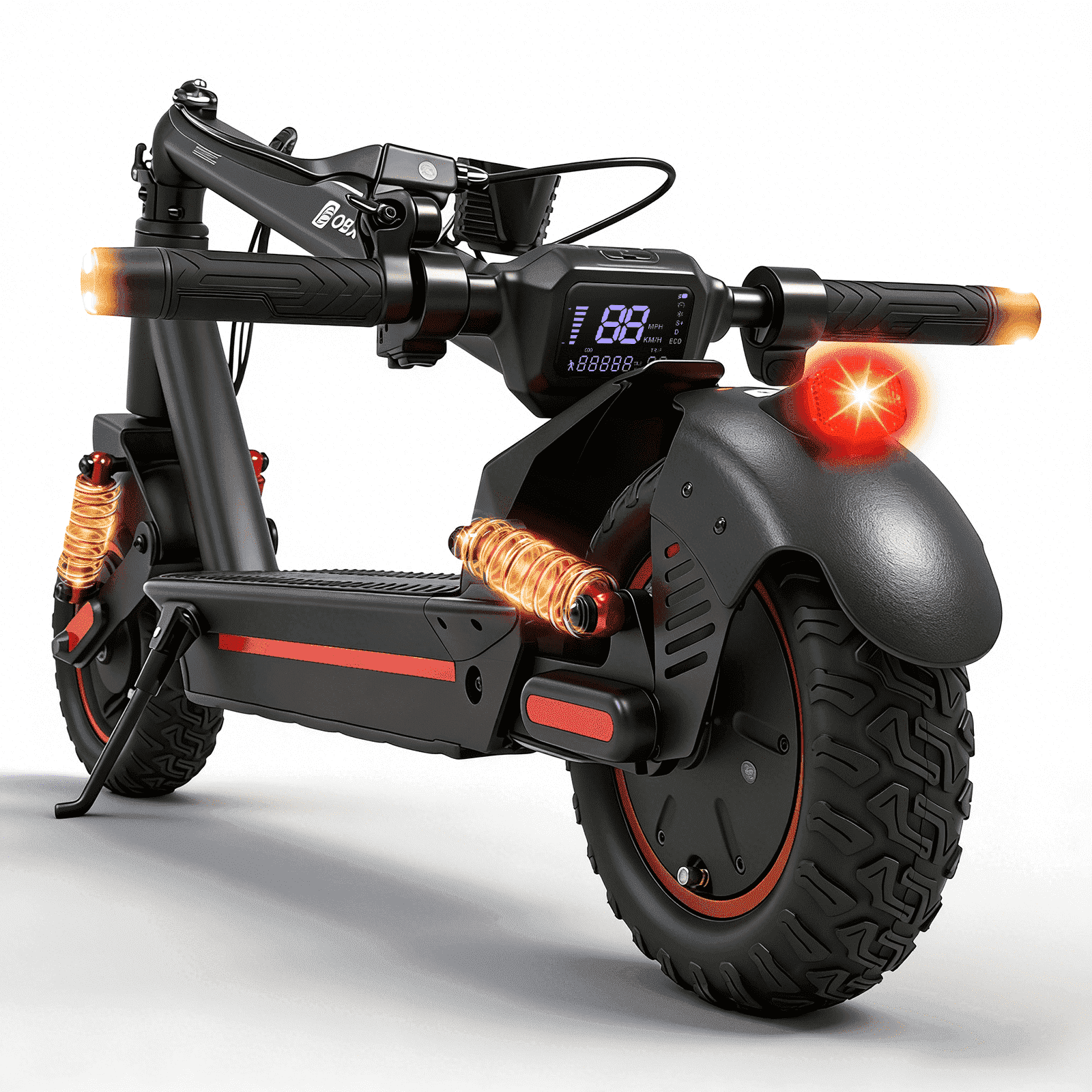 OBX Off Road Electric Scooter for Adults,1200W 30MPH High Speed,30-35 Miles,10" Pneumatic Tires,Heavy Duty Foldable E-Scooter with Dual Suspension
