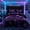 Purple, variant on Washable Gradient Geometric Bedspread Set - 2/3PCS, 1 Quilt+ 1/2 Printed Pillowcases, Cool Irregular Cube Mosaic Art Motif, Skin-Friendly Four-Season Bed Ornament(Blue,Twin)