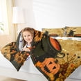 thumbnail image 3 of Manfei Vintage Witch Bats King Size Comforter Sets 3pcs, Halloween Pumpkin Sunflower Comforters King Size, Beige Orange Black,Reversible,1 Comforter and 2 Pillowcases, 3 of 6