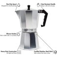 thumbnail image 5 of Moka Pot Italian Coffee Machine Espresso Aluminum Geyser Coffee Maker Kettle Latte Stove Classic Coffeeware Barista Accessories (300ml), 5 of 8