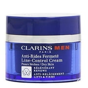 Angle View: Clarins Men Line-Control Cream Dry Skin Care 1.7 Ounce