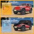thumbnail image 4 of Funda para automóvil impermeable para todo clima, protección exterior completa contra el sol y la lluvia, con tiras reflectantes, negra para Jeep Wrangler 2DR, 4 of 7