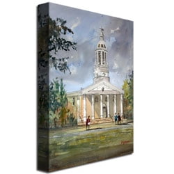 Trademark Art "Lawrence Memorial Chapel" Canvas Art by Ryan Radke