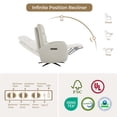 thumbnail image 5 of ReNest Triple-Motor Power Recliner with 270° Swivel, Italian Modern Design, USB & Type-C Charging,Cream, 5 of 21
