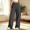 thumbnail image 3 of LRen Girl Sweatpants Size 14-16 Girls Elastic Straight Waist Solid Athletic Oversized Sweatpants Trendy Fall Winter Fashion Track Sweat Pants School Uniforms Pants for Girls, 3 of 7