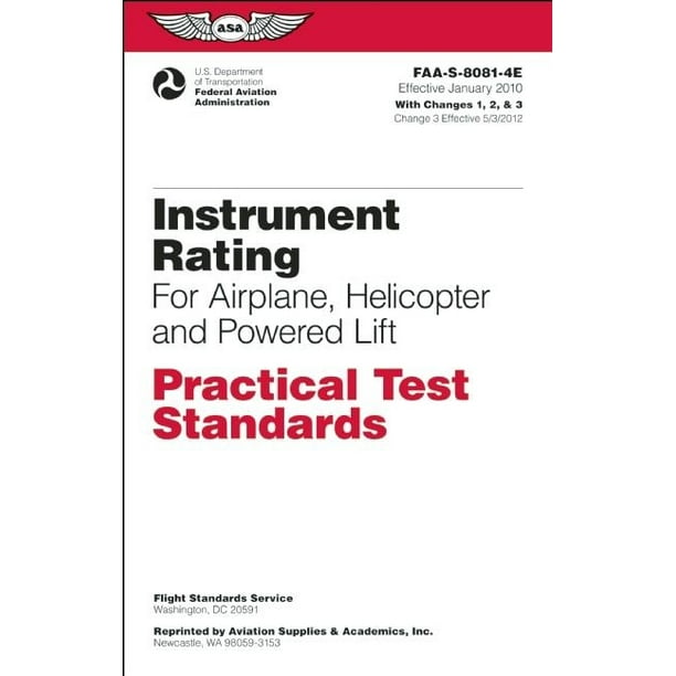 Practical Test Standards Instrument Rating Practical Test Standards