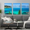 thumbnail image 3 of IDEA4WALL 3 Piece Framed Canvas Wall Art for Living Room, Bedroom Lake Tahoe Canvas Prints for Modern Home Decoration Ready to Hang, 3 of 4