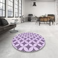 thumbnail image 4 of Ahgly Company Tapis Rectangulaire Lavable en Machine Intérieur Transitionnel Violet à Fleurs Violettes, 7 Pieds x 10 Pieds, 4 of 7