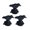 B, variant on D Tabletop Mini Halloween Crow Figurines Decor 3Pcs Resin Statues Skeleton Bird Skull Ornaments Gothic Crow