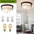 thumbnail image 4 of Miumaeov 12" Flush Mount Ceiling Light 2-Light Close to Ceiling Light Fixtures Oil Rubbed Bronze Finish with Seeded Glass for Bathroom Bedroom Kitchen Hallway, 4 of 24