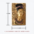 thumbnail image 2 of Imán para nevera de resina con la reina egipcia Nefertiti, 3D, 4,3 x 6,9 cm, 2 of 2