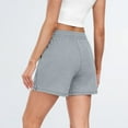 thumbnail image 7 of BRDFRL Comfy Shorts for Women Cotton Loose High Waisted Lounge Shorts with Pockets Gray L, 7 of 7