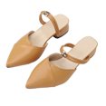 thumbnail image 2 of Sandalias de tacón con punta cerrada en punta para mujer, elegantes zapatillas de tacón con diamantes de imitación a la moda, color caqui 38, 2 of 14