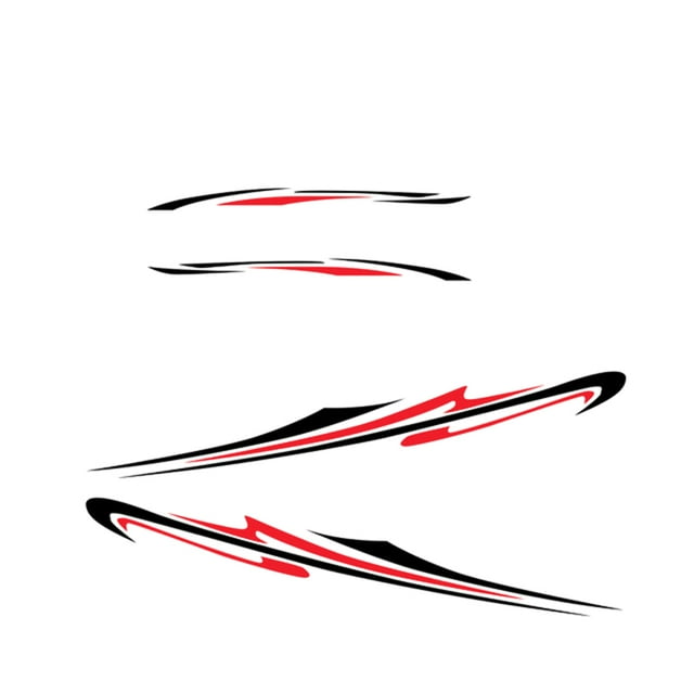 Xingzhi Show Personality Customized Sports Motorhome Stripe Easy Removal Personalized black red 1Set