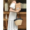 thumbnail image 6 of Straw Bag for Women Straw Beach Bag Tote Bag French Retro Shoulder Bag Handbag Summer Woven Hobo Bag 2024 Travel Tote Bags, 6 of 6