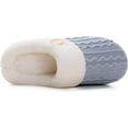 thumbnail image 5 of Htwon Fuzzy Slippers Memory Foam Slippers Slip On Indoor House Slippers Warm Shoes, 5 of 36