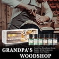 thumbnail image 3 of EUQEE Woody Scented Oil Gift Set with Forest Pine, Warm Rustic Woods, Bamboo & Teak, Cedarwood, Leather, Sweet Tobacc - Grandpa's Woodshop, 6 x 10ML, 3 of 7