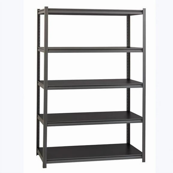 3200 lbs Riveted Steel Shelving, Black - 48 x 18 x 72 in.